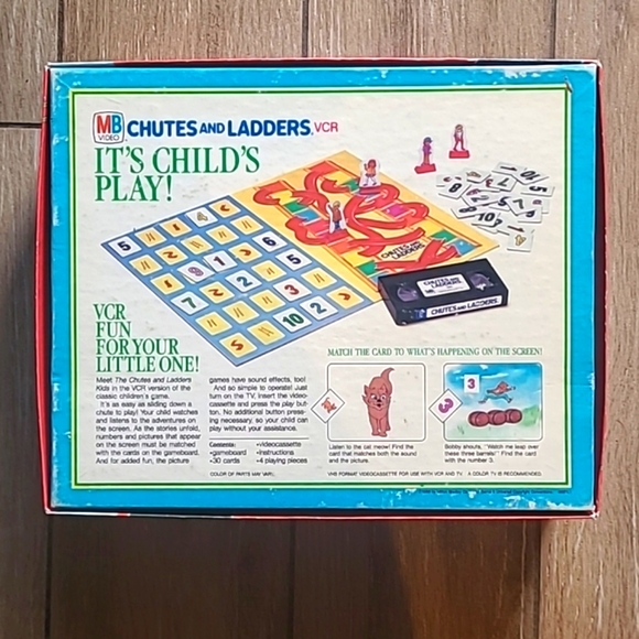 Vintage 1986 Milton Bradley Chutes and Ladders VCR Board Game - Picture 15 of 16